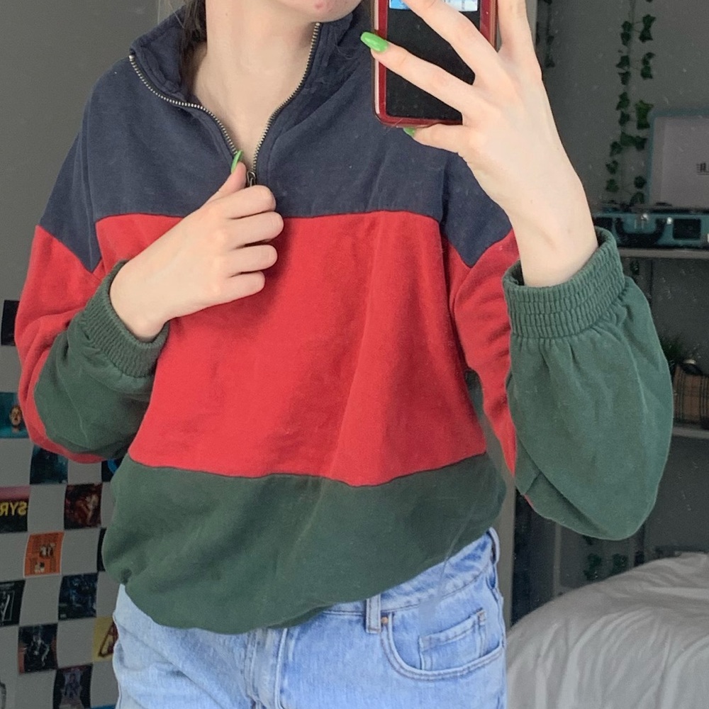 color block sweater